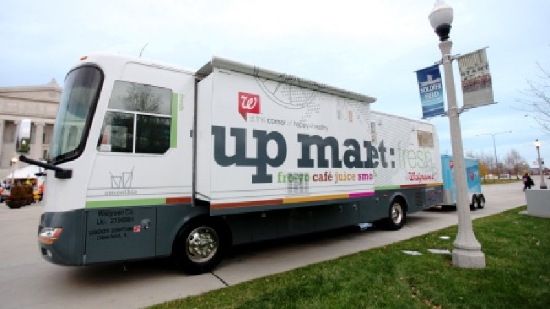 Walgreens Up Market Mobile Truck Visit (Walgreens Emporium/School & Washington St.)
