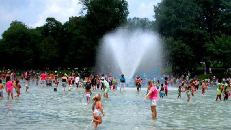 Spray Pool Opening Day Celebration at the Frog Pond